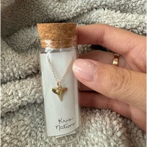 Shark tooth charm necklace